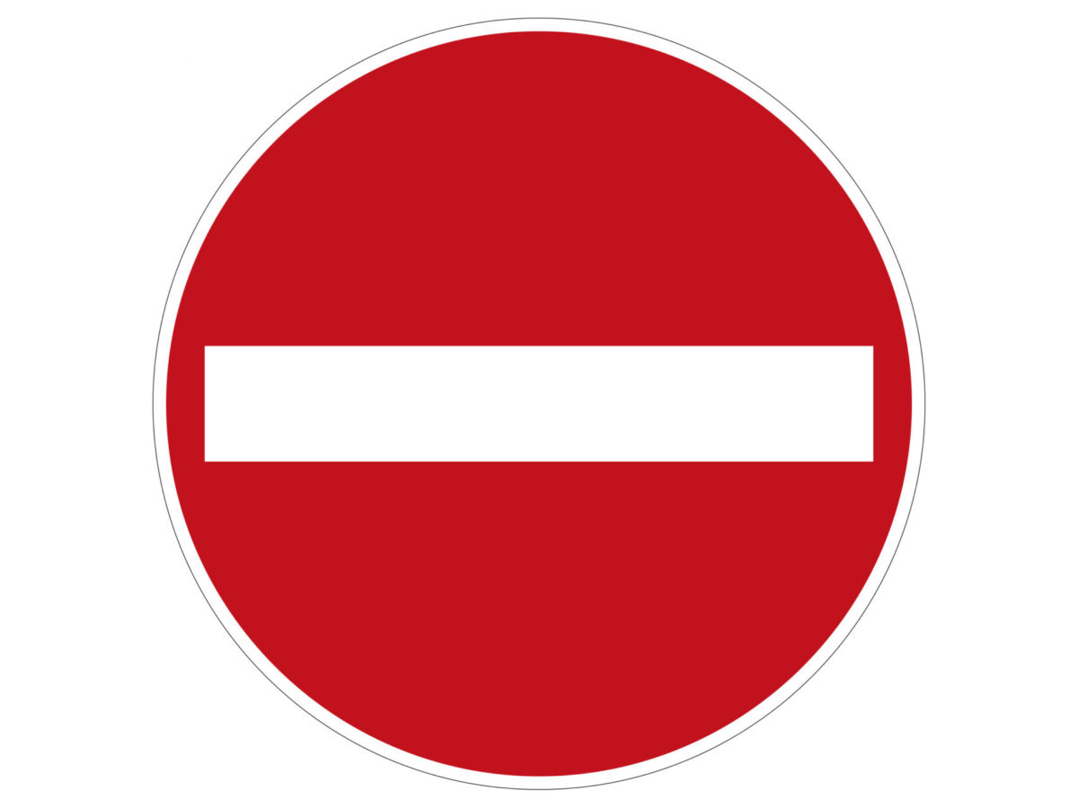Verkehrszeichen 267 Verbot Der Einfahrt Radfahrausbildung Grundschule Parcours